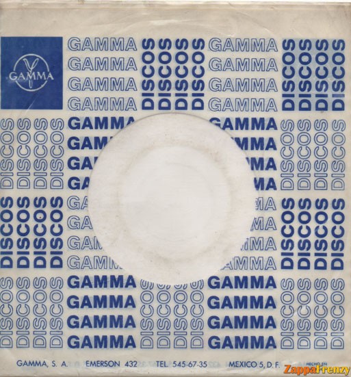 Gamma Records Sleeve - Back - Mexico